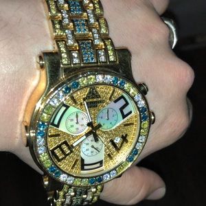 Men’s Techno JPM Multi Colored Diamond Watch